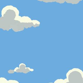 Anime clouds phone wallpaper