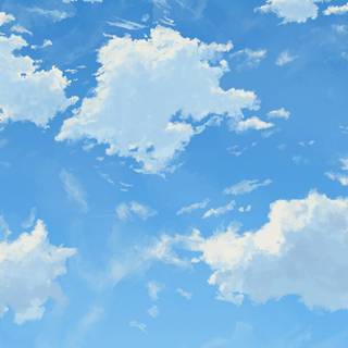 Anime clouds phone wallpaper