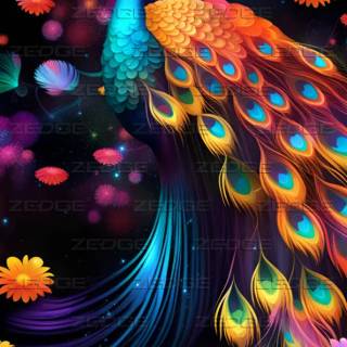 Peacock iPhone wallpaper