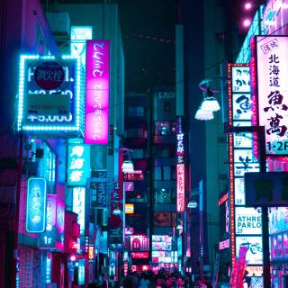 Tokyo night phone wallpaper