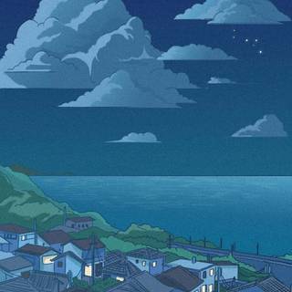 Anime scenary iPhone wallpaper