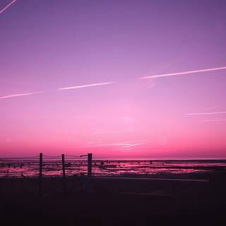 Pink sunset desktop wallpaper