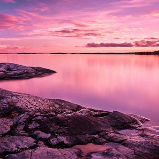 Pink sunset desktop wallpaper