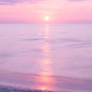 Pink sunset desktop wallpaper