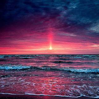 Pink sunset desktop wallpaper