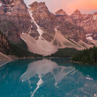 Pink sunset desktop wallpaper