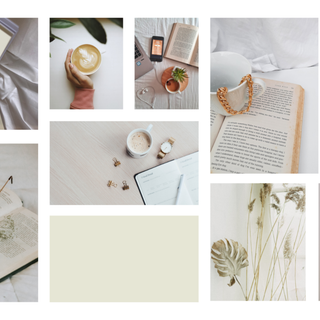 Beige collage desktop wallpaper