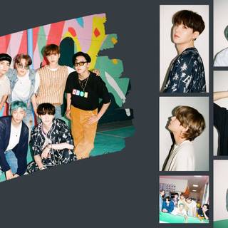 BTS collage desktop wallpaper