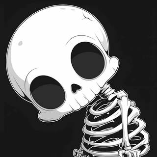 Skeleton mobile wallpaper