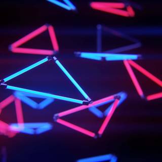 Pink neon desktop wallpaper