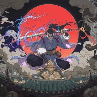 Red samurai 4k PC wallpaper