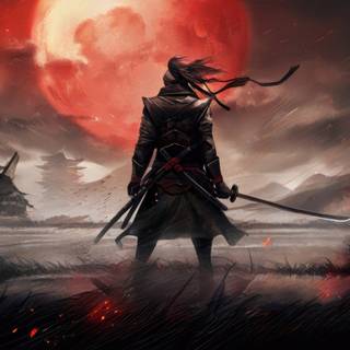 Red samurai 4k PC wallpaper