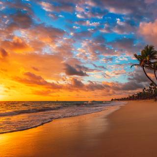 Sunset sea 4k wallpaper