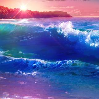 Sunset sea 4k wallpaper