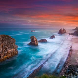 Sunset sea 4k wallpaper