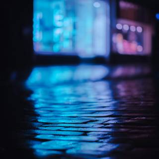 Neon blue phone wallpaper