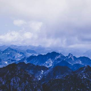 Blue mountain desktop wallpaper