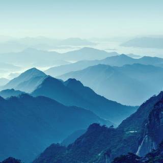 Blue mountain desktop wallpaper