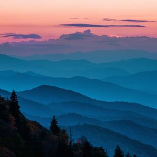 Blue mountain desktop wallpaper