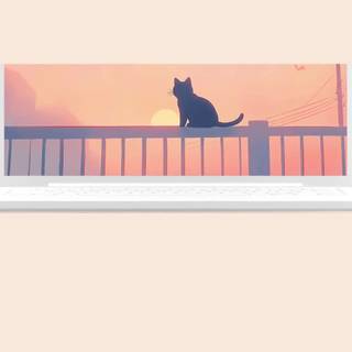 Anime cat desktop wallpaper