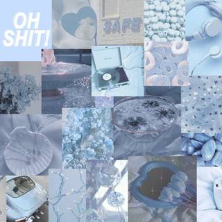 Cute blue desktop wallpaper