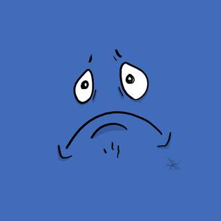 Cute blue desktop wallpaper