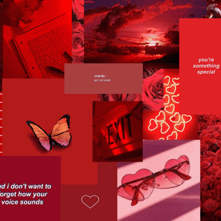 Red collage desktop wallpaper