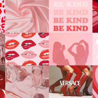 Red collage desktop wallpaper