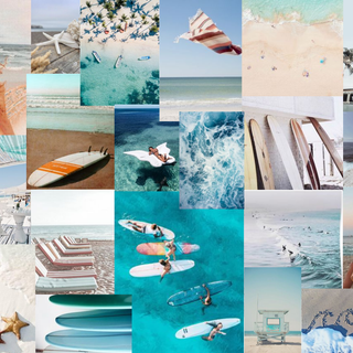 Beach collage desktop wallpaper