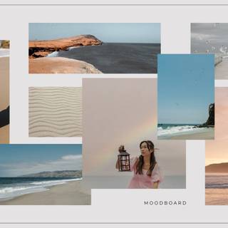 Beach collage computer wallpaper