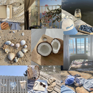 Beach collage desktop wallpaper