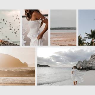 Beach collage desktop wallpaper