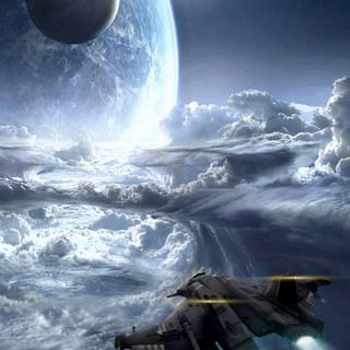 Spaceship mobile wallpaper