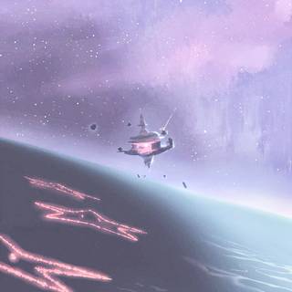 Spaceship mobile wallpaper