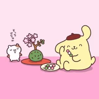 Spring Pompompurin wallpaper