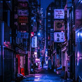 Night city Japan wallpaper