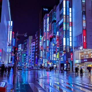 Night city Japan wallpaper