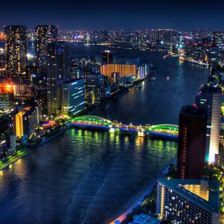 Night city Japan wallpaper