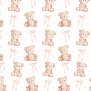 Coquette bow bear wallpaper