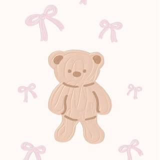 Coquette bow bear wallpaper