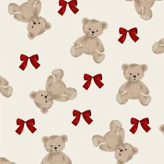Coquette bow bear wallpaper