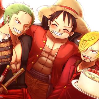 Zoro Luffy and Sanji wallpaper