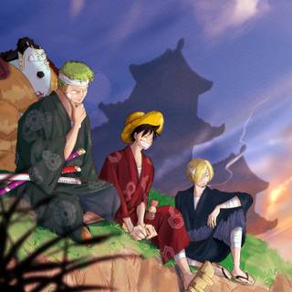 Zoro Luffy and Sanji wallpaper