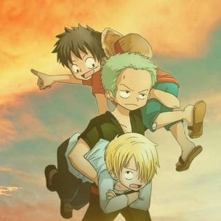 Zoro Luffy and Sanji wallpaper