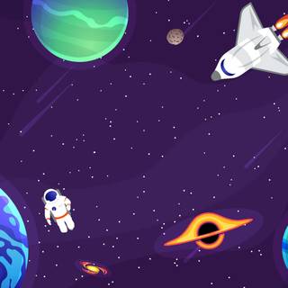 Cartoon planets wallpaper