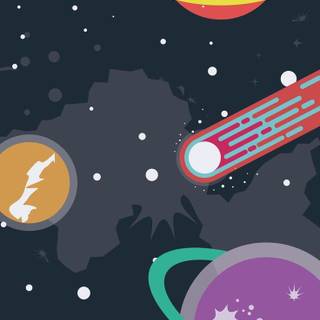 Cartoon planets wallpaper