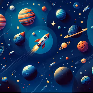 Cartoon planets wallpaper