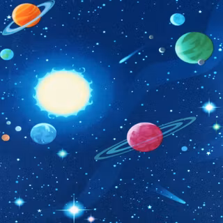 Cartoon planets wallpaper