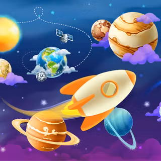 Cartoon planets wallpaper