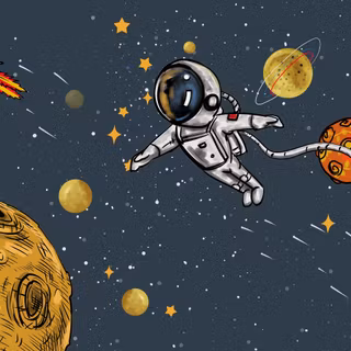 Cartoon planets wallpaper